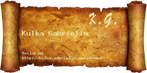 Kulka Gabriella névjegykártya